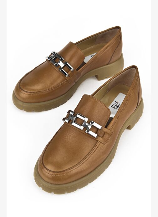 Ziya, Kadın Hakiki Deri Ayakkabı 15319Z44353 Taba - Görsel 6