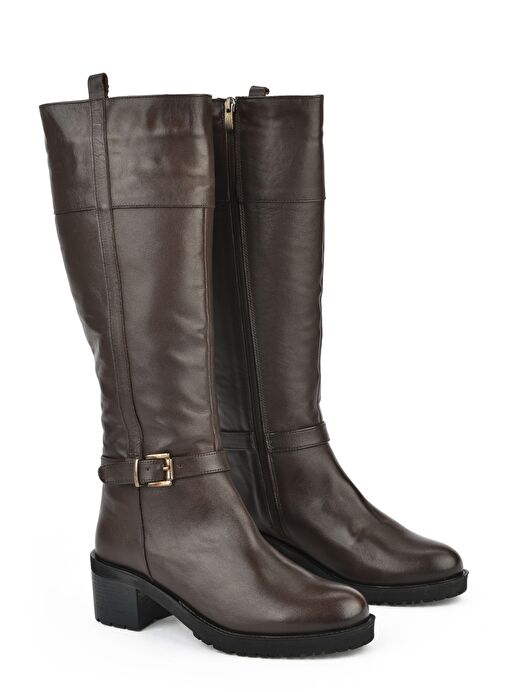 Ziya, Kadın Hakiki Deri Çizme 15319Z8006 Kahve - Görsel 3