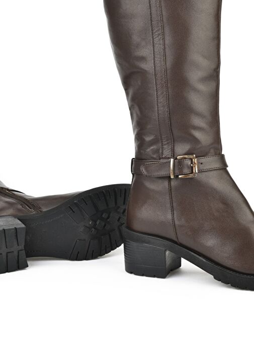 Ziya, Kadın Hakiki Deri Çizme 15319Z8006 Kahve - Görsel 5
