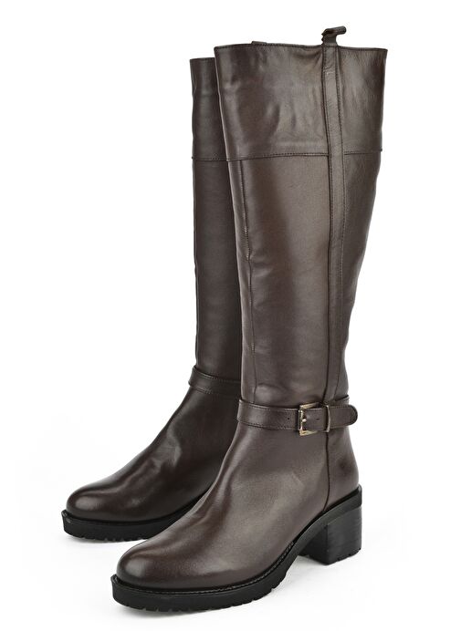 Ziya, Kadın Hakiki Deri Çizme 15319Z8006 Kahve - Görsel 6