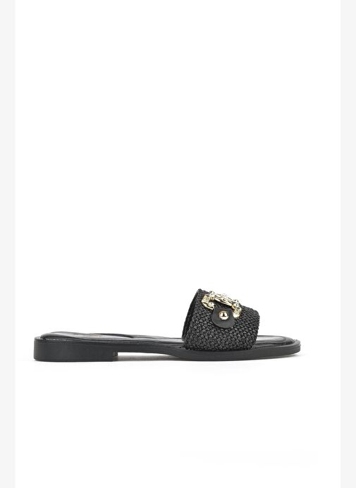 Ziya, Hasır Kadın Terlik 1511044Z5001 Siyah - Görsel 2