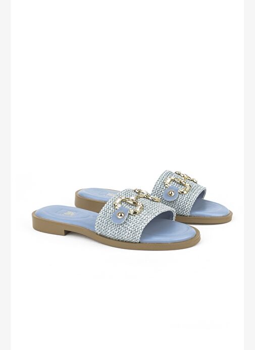 Ziya, Hasır Kadın Terlik 1511044Z5001 Mavi - Görsel 3