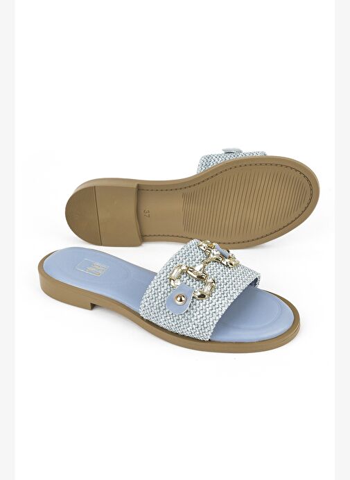 Ziya, Hasır Kadın Terlik 1511044Z5001 Mavi - Görsel 5