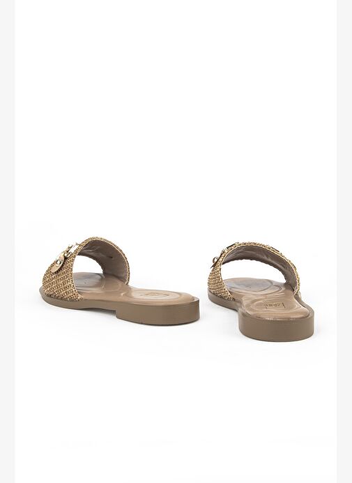 Ziya, Hasır Kadın Terlik 1511044Z5001 Vizon - Görsel 4