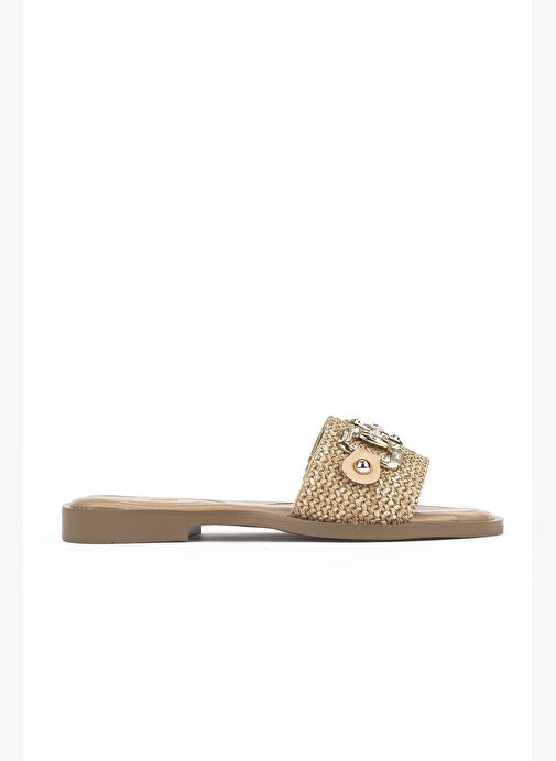 Ziya, Hasır Kadın Terlik 1511044Z5001 Vizon - Görsel 2