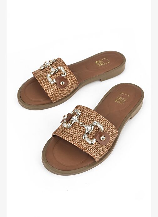 Ziya, Hasır Kadın Terlik 1511044Z5001 Taba - Görsel 6