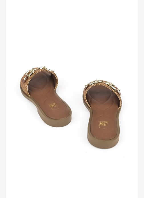 Ziya, Hasır Kadın Terlik 1511044Z5001 Taba - Görsel 4