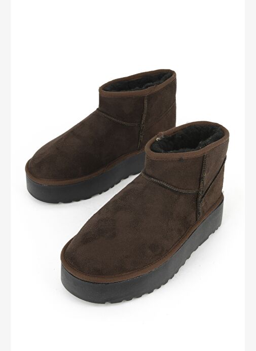 Ziya, Suni Kürklü Kadın Bot 1531044Z1002 Kahve - Görsel 6