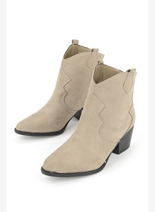 Ziya, Kadın Kovboy Bot 1531044Z4005 Vizon - Görsel 6