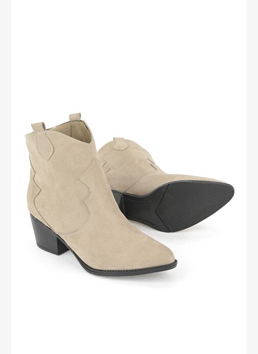 Ziya, Kadın Kovboy Bot 1531044Z4005 Vizon - Görsel 5