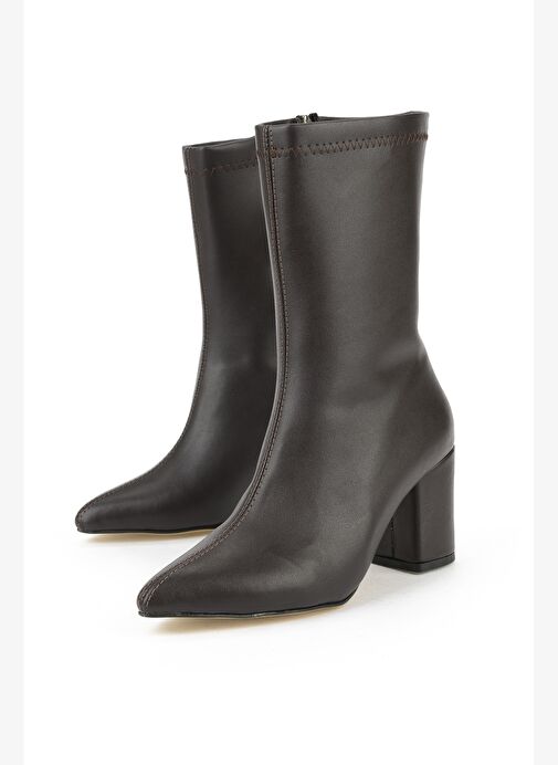 Ziya, Kadın Topuklu Bot 1531044Z4006 Kahve - Görsel 6