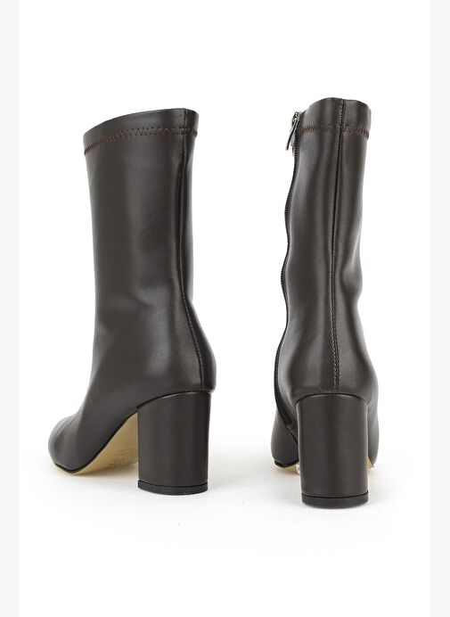 Ziya, Kadın Topuklu Bot 1531044Z4006 Kahve - Görsel 4