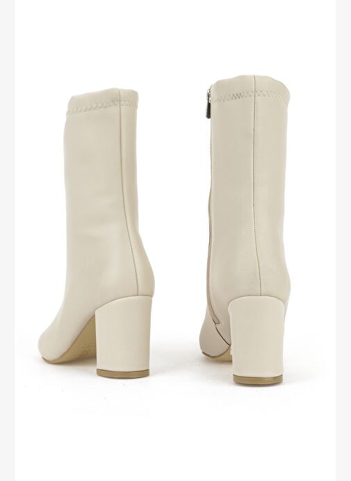 Ziya, Kadın Topuklu Bot 1531044Z4006 Bej - Görsel 4