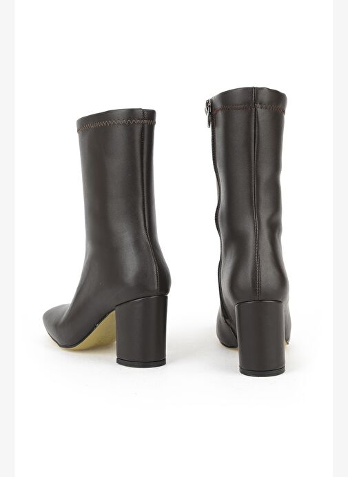 Ziya, Kadın Topuklu Bot 1531044Z4007 Kahve - Görsel 4