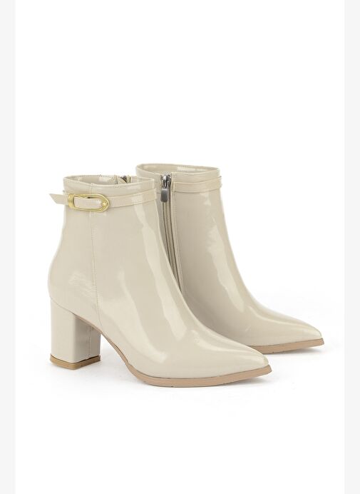 Ziya, Kadın Topuklu Bot 1531044Z4010 Bej - Görsel 3
