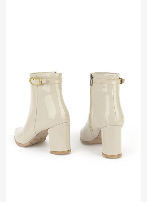 Ziya, Kadın Topuklu Bot 1531044Z4010 Bej - Görsel 4