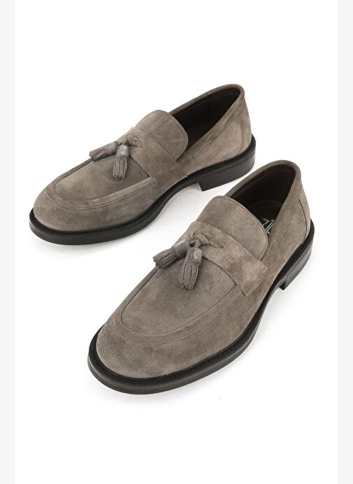 Ziya, Erkek Hakiki Deri Ayakkabı 153986Z4162 Vizon - Görsel 6