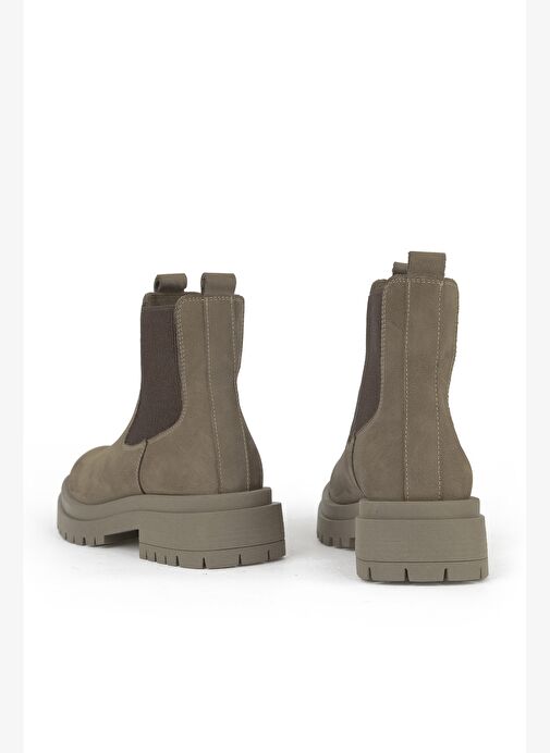 Ziya, Kadın Hakiki Deri Bot 153359Z3102 Vizon - Görsel 4