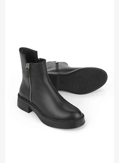 Ziya, Kadın Hakiki Deri Bot 153359Z343 Siyah - Görsel 5