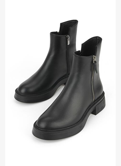 Ziya, Kadın Hakiki Deri Bot 153359Z343 Siyah - Görsel 6