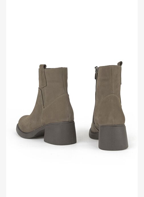 Ziya, Kadın Hakiki Deri Bot 153359Z623 Vizon - Görsel 4