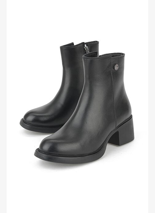 Ziya, Kadın Hakiki Deri Bot 153359Z621 Siyah - Görsel 6
