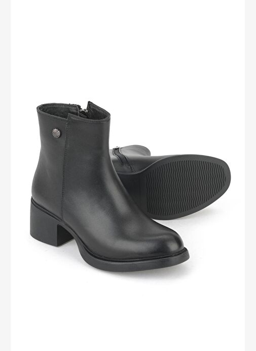 Ziya, Kadın Hakiki Deri Bot 153359Z621 Siyah - Görsel 5