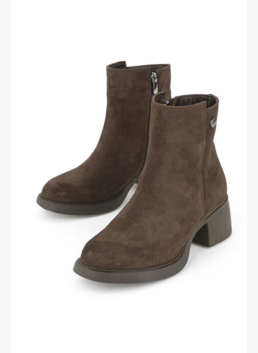 Ziya, Kadın Hakiki Deri Bot 153359Z6212 Kahve - Görsel 6