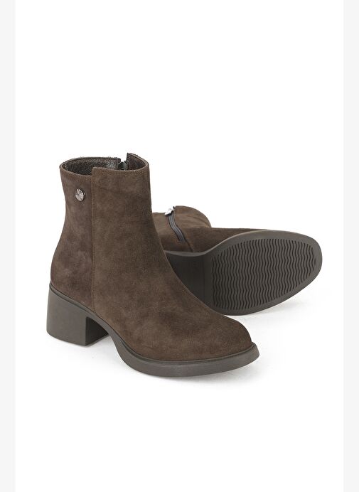 Ziya, Kadın Hakiki Deri Bot 153359Z6212 Kahve - Görsel 5