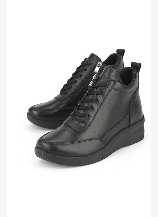 Ziya, Kadın Hakiki Deri Bot 153359Z375 Siyah - Görsel 6