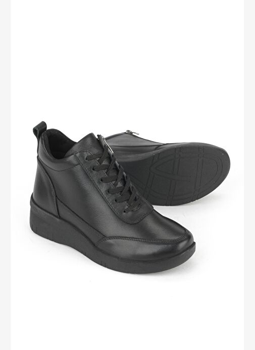 Ziya, Kadın Hakiki Deri Bot 153359Z375 Siyah - Görsel 5