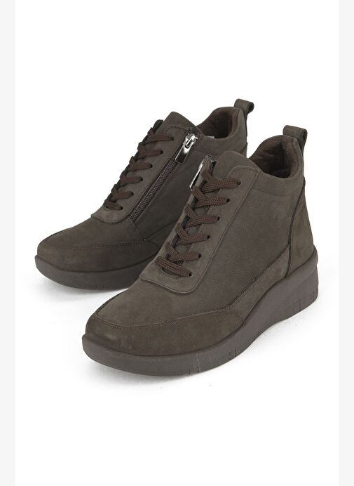 Ziya, Kadın Hakiki Deri Bot 153359Z3752 Kahve - Görsel 6