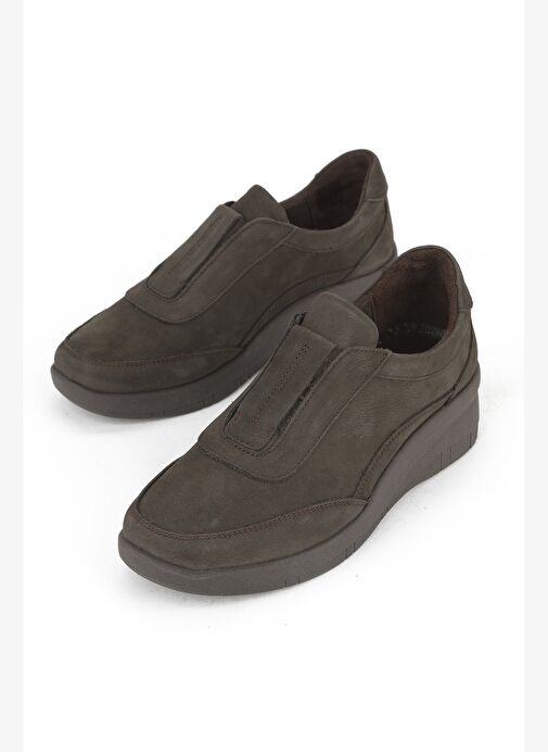 Ziya, Kadın Hakiki Deri Konfor Ayakkabı 153359Z2202 Kahve - Görsel 6