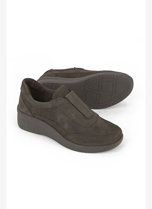 Ziya, Kadın Hakiki Deri Konfor Ayakkabı 153359Z2202 Kahve - Görsel 5