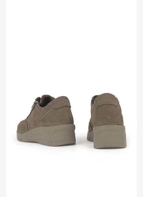 Ziya, Kadın Hakiki Deri Konfor Ayakkabı 153359Z218 Vizon - Görsel 4