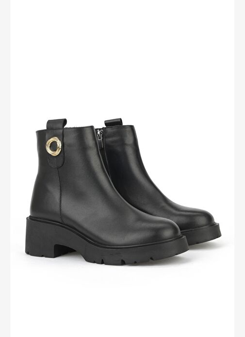 Ziya, Kadın Hakiki Deri Bot 1531030Z2593 Siyah - Görsel 3