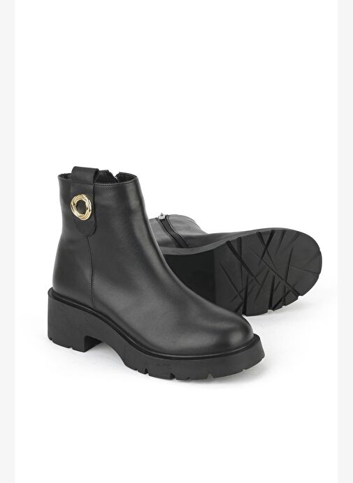 Ziya, Kadın Hakiki Deri Bot 1531030Z2593 Siyah - Görsel 5