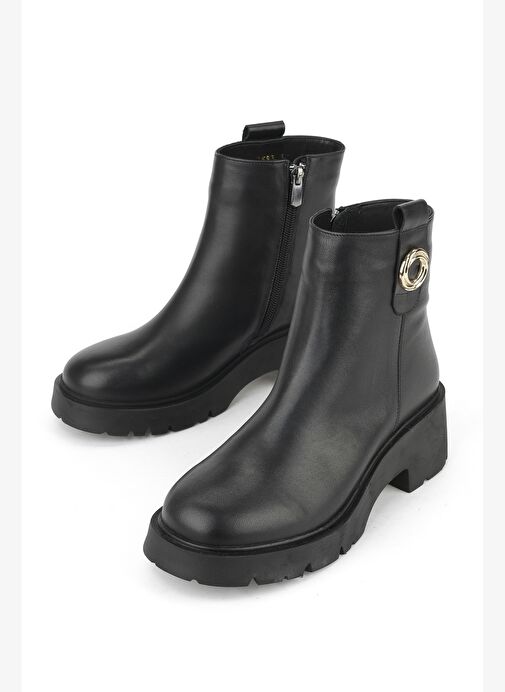 Ziya, Kadın Hakiki Deri Bot 1531030Z2593 Siyah - Görsel 6