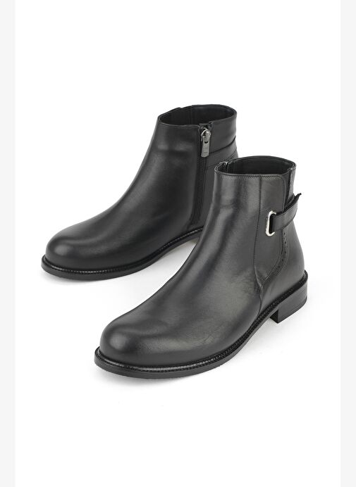 Ziya, Kadın Hakiki Deri Bot 1531030ZB123 Siyah - Görsel 6