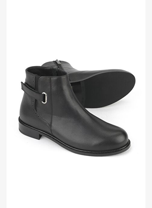 Ziya, Kadın Hakiki Deri Bot 1531030ZB123 Siyah - Görsel 5