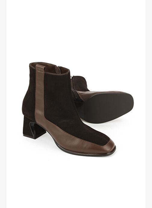 Ziya, Kadın Hakiki Deri Bot 1531030Z2596 Kahve - Görsel 5