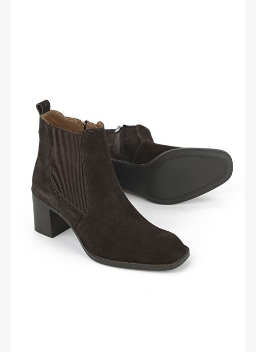 Ziya, Kadın Hakiki Deri Bot 1531020Z9805 Kahve - Görsel 5