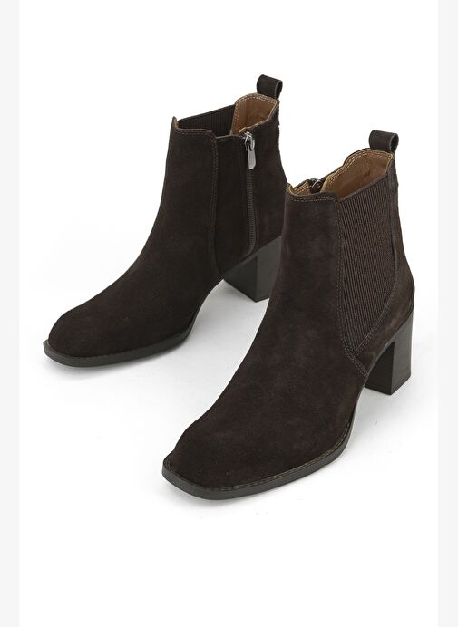 Ziya, Kadın Hakiki Deri Bot 1531020Z9805 Kahve - Görsel 6