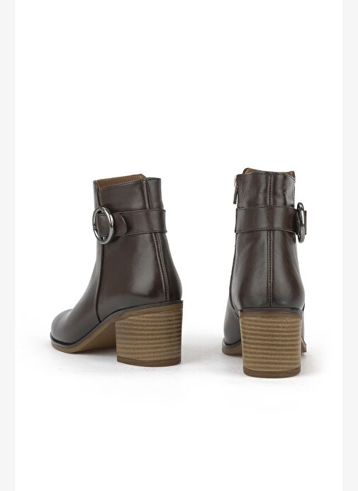 Ziya, Kadın Hakiki Deri Bot 1531020Z301 Kahve - Görsel 4