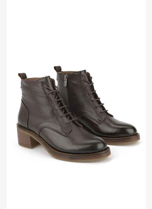 Ziya, Kadın Hakiki Deri Bot 1531020Z2327 Kahve - Görsel 3