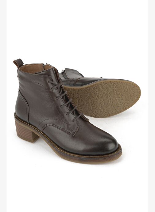 Ziya, Kadın Hakiki Deri Bot 1531020Z2327 Kahve - Görsel 5