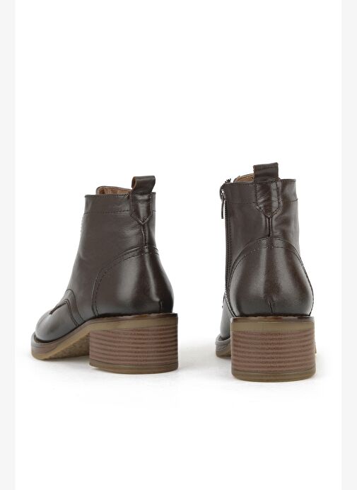 Ziya, Kadın Hakiki Deri Bot 1531020Z2327 Kahve - Görsel 4