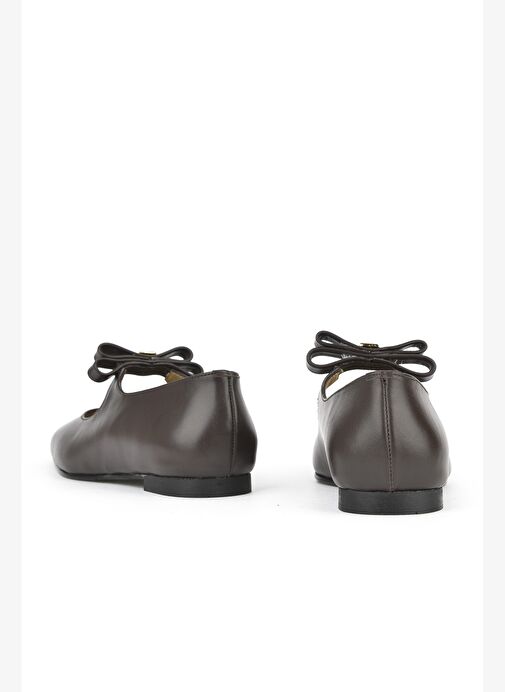 Ziya, Kadın Hakiki Deri Babet 1531054Z3441 Kahve - Görsel 4