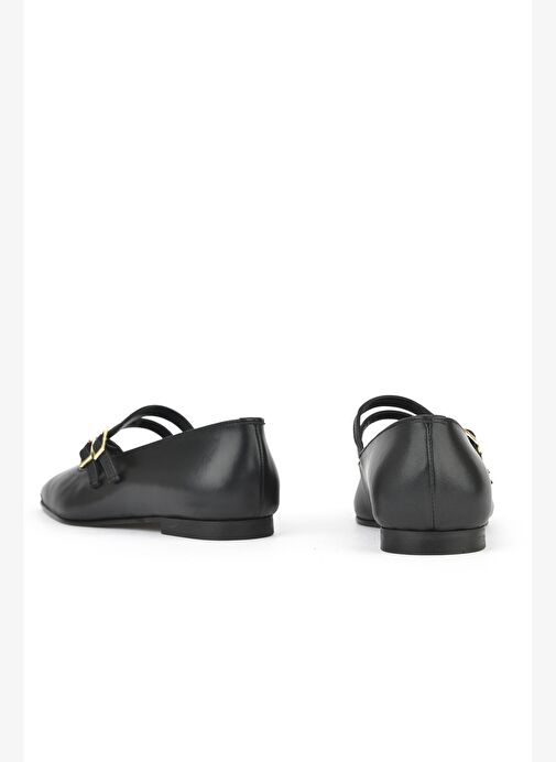 Ziya, Kadın Hakiki Deri Babet 1531054Z3401 Siyah - Görsel 4