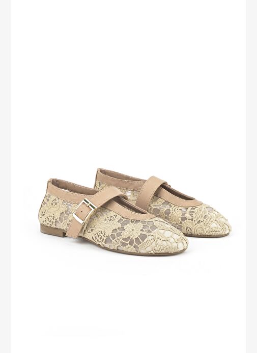 Ziya, Kadın Hakiki Deri Babet 1531054Z2971 Ten - Görsel 3